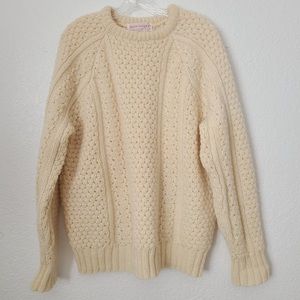 Vintage Slieve League Irish Wool Fisherman Sweater